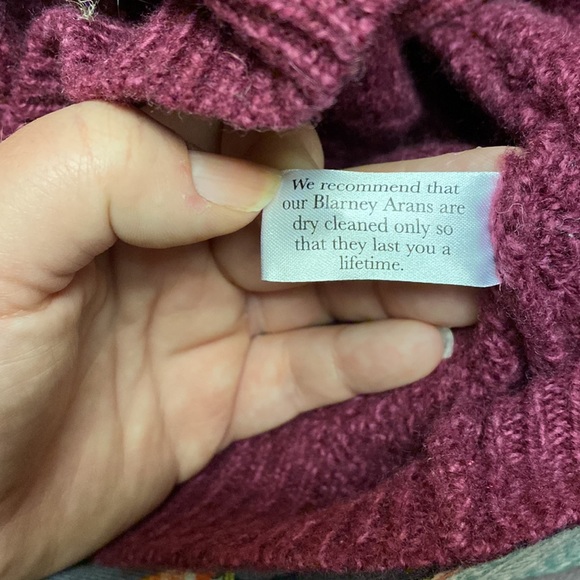 Maroon Blarney Aran Originals sweater - Picture 8 of 9